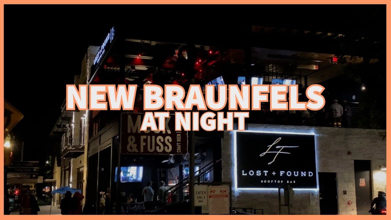 New Braunfels nightlife: Exploring downtown after dark (vlog)